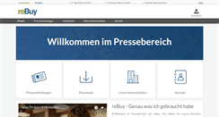 Desktop Screenshot of presse.rebuy.de